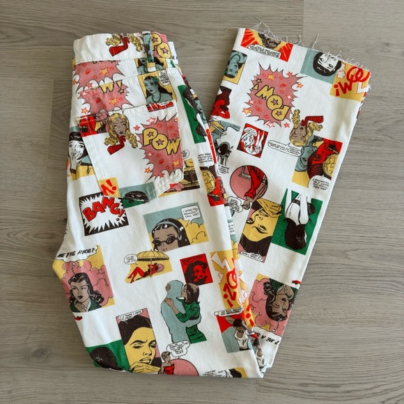 NWT Reformation Comic Book Color High Waisted Straight Jeans Pants Size … - Picture 2 of 16